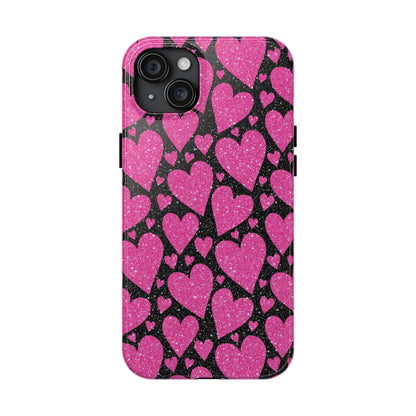 Glitter Hearts iPhone Case - BOGO Cases