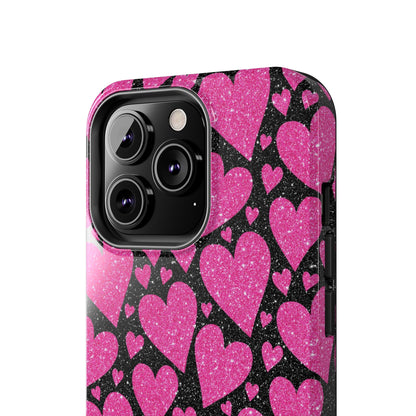 Glitter Hearts iPhone Case - BOGO Cases