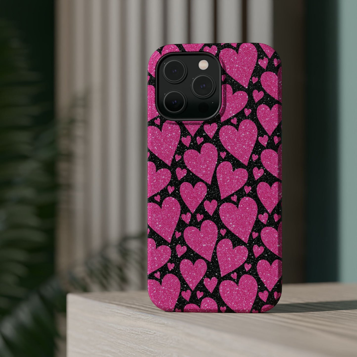 Glitter Hearts MagSafe iPhone Case - BOGO Cases