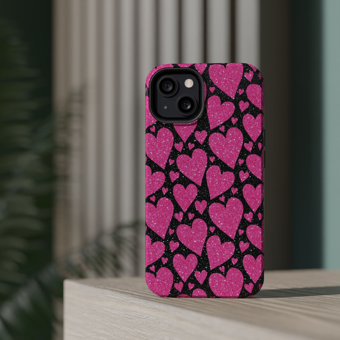 Glitter Hearts MagSafe iPhone Case - BOGO Cases