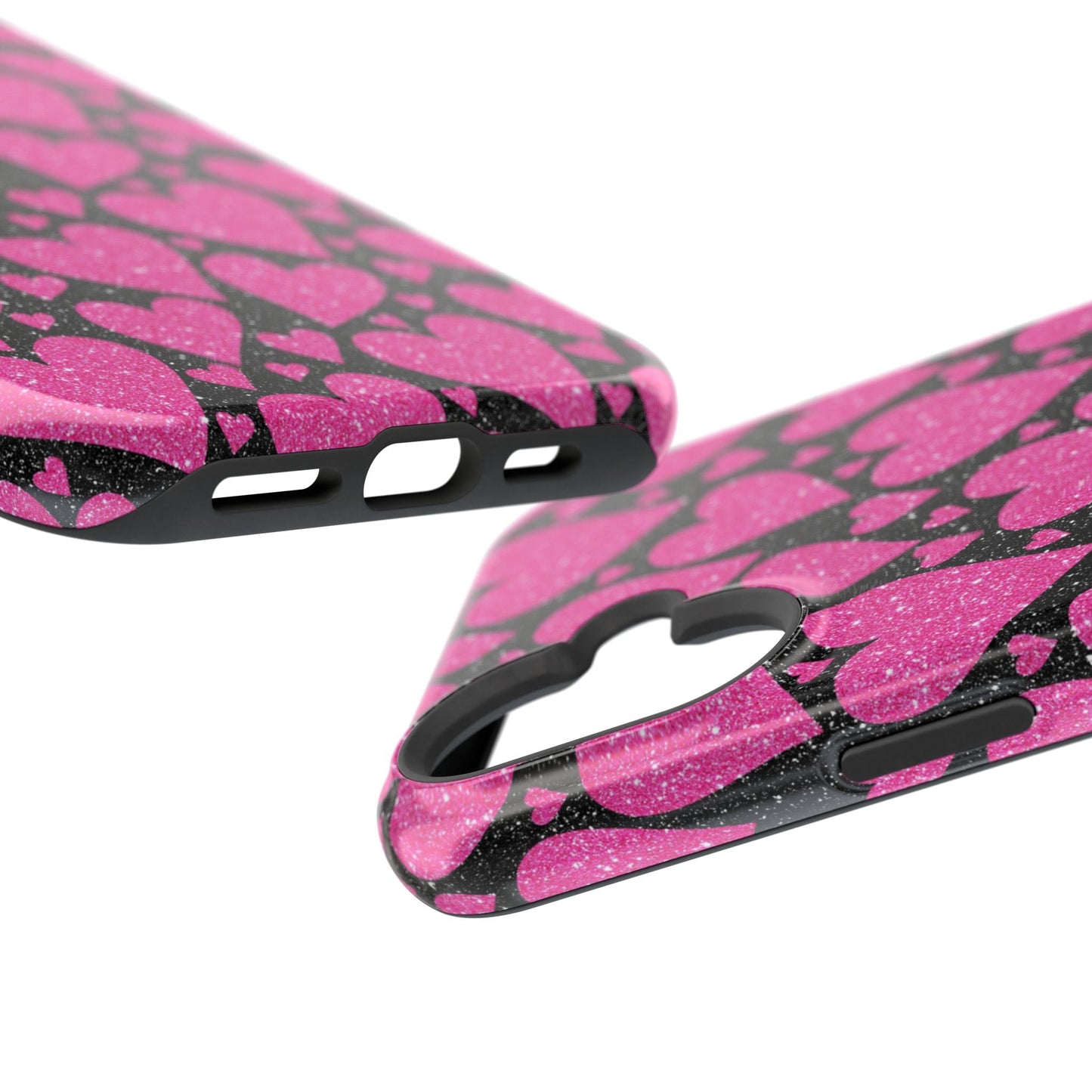 Glitter Hearts MagSafe iPhone Case - BOGO Cases