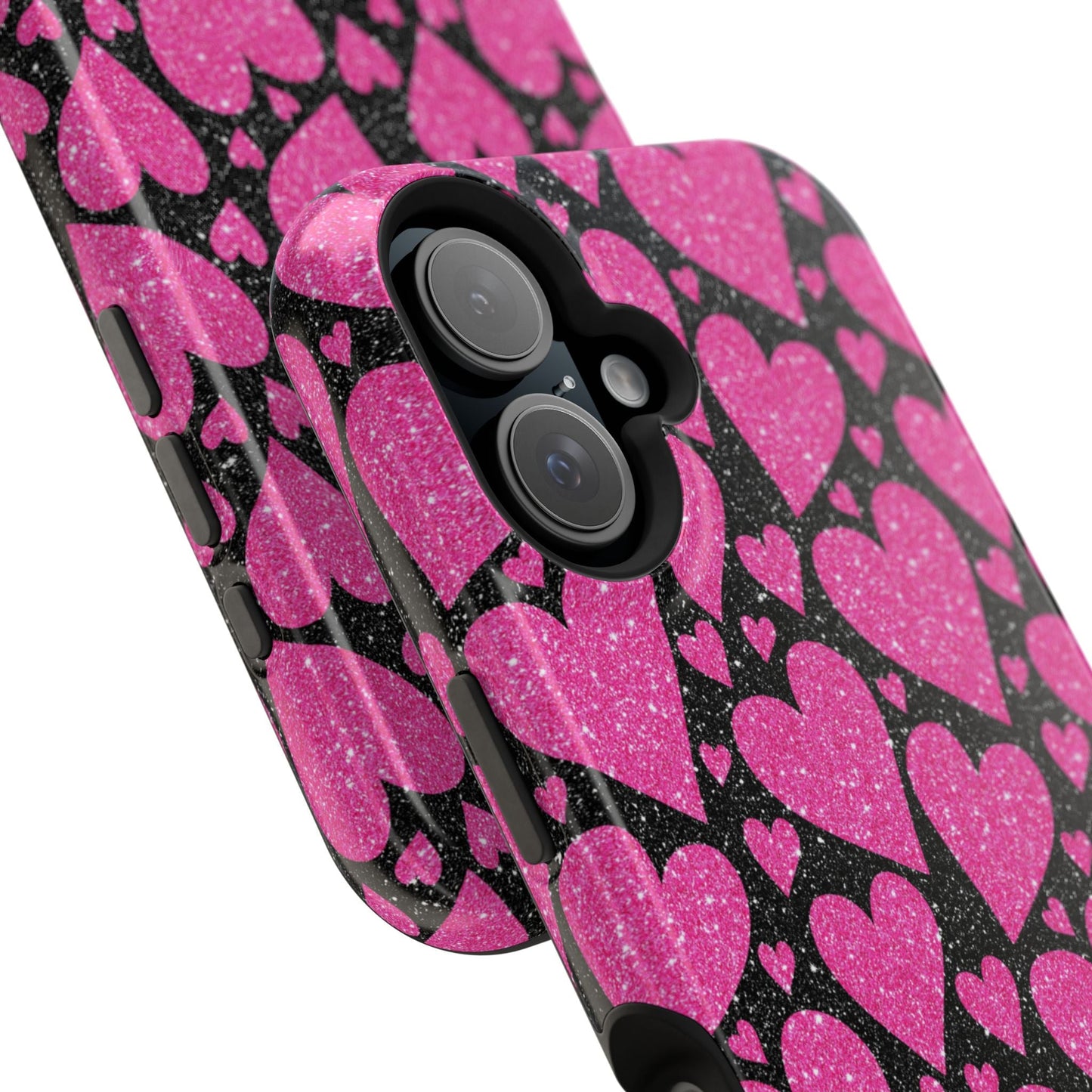 Glitter Hearts MagSafe iPhone Case - BOGO Cases