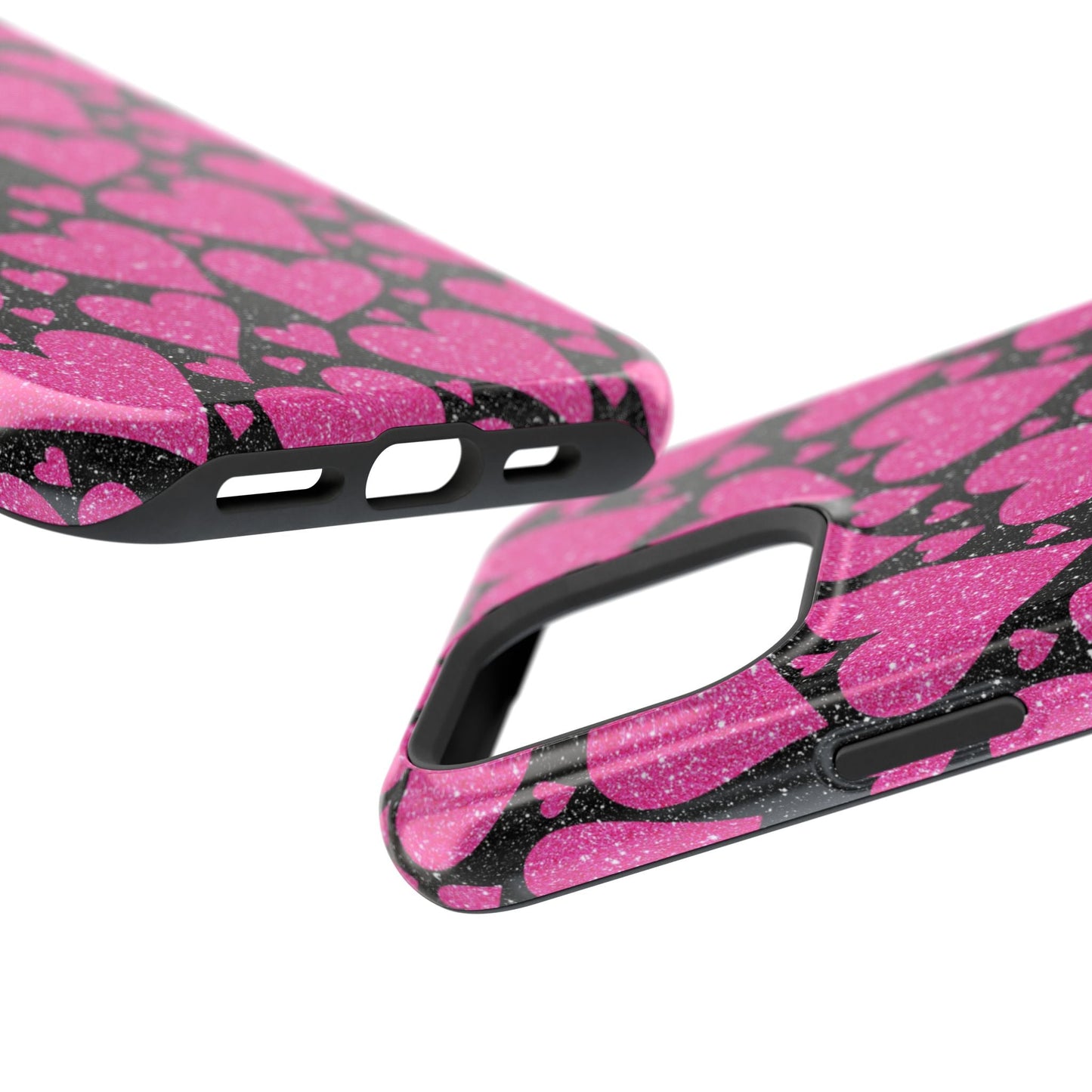 Glitter Hearts MagSafe iPhone Case - BOGO Cases