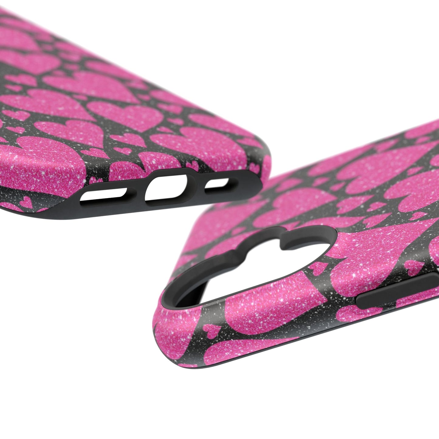 Glitter Hearts MagSafe iPhone Case - BOGO Cases