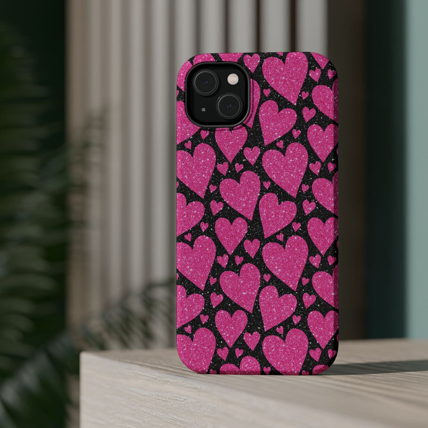 Glitter Hearts MagSafe iPhone Case - BOGO Cases