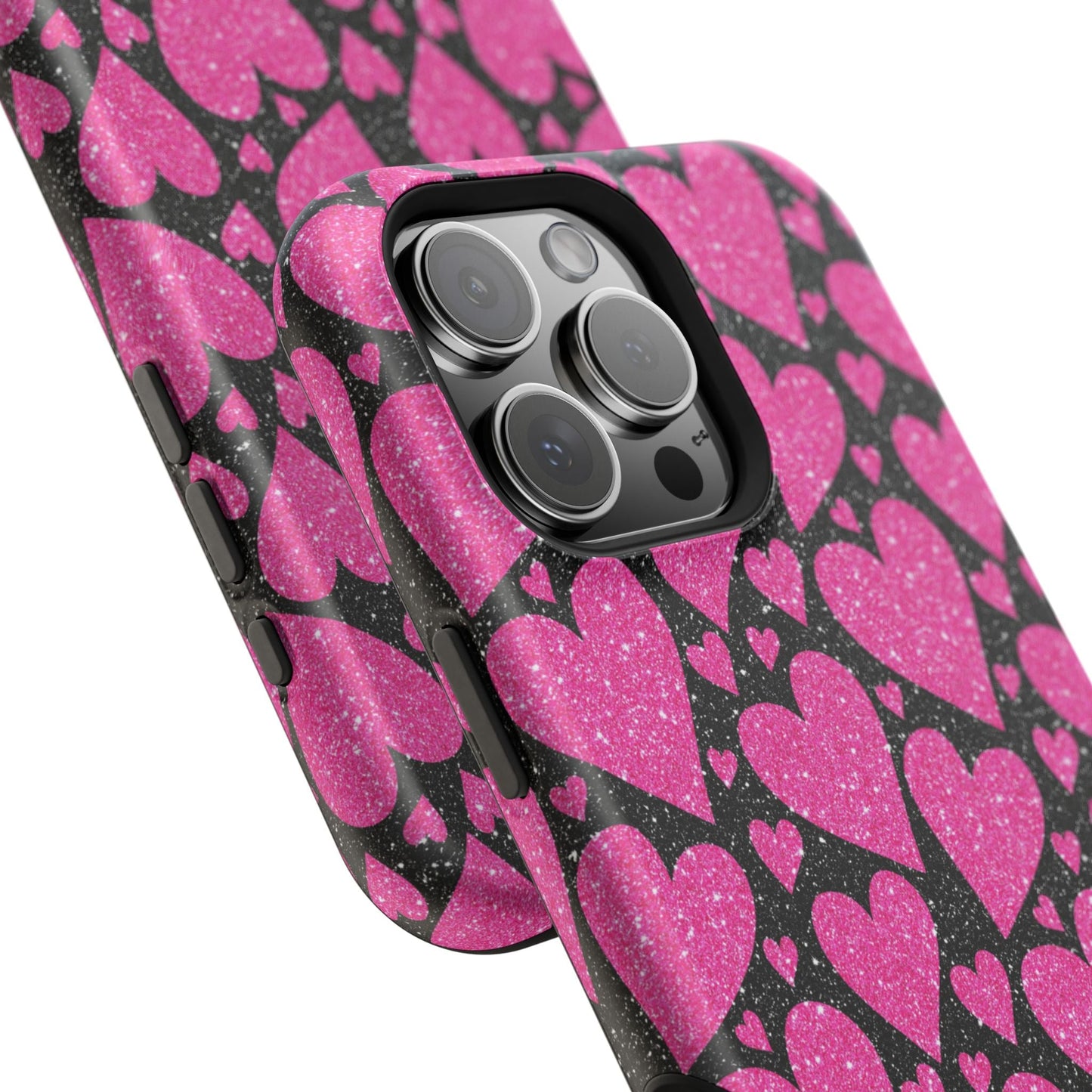 Glitter Hearts MagSafe iPhone Case - BOGO Cases