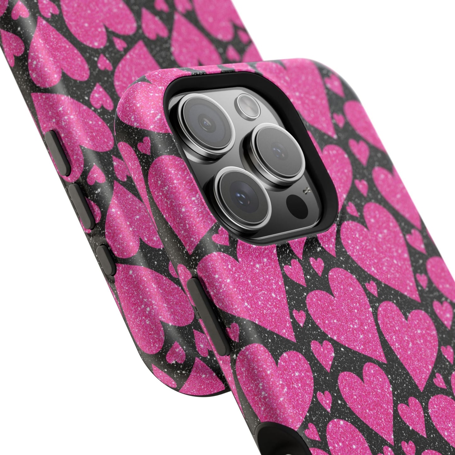 Glitter Hearts MagSafe iPhone Case - BOGO Cases