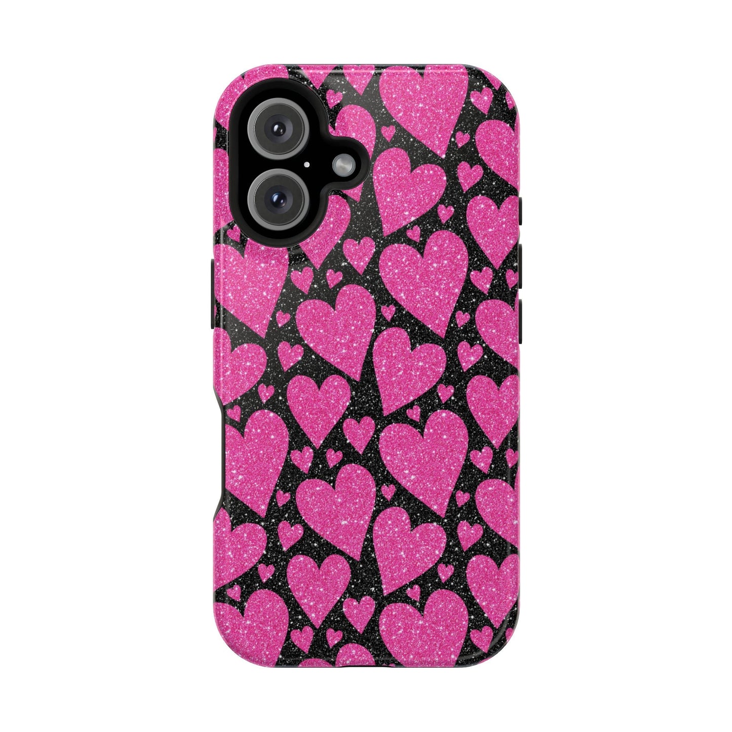 Glitter Hearts MagSafe iPhone Case - BOGO Cases