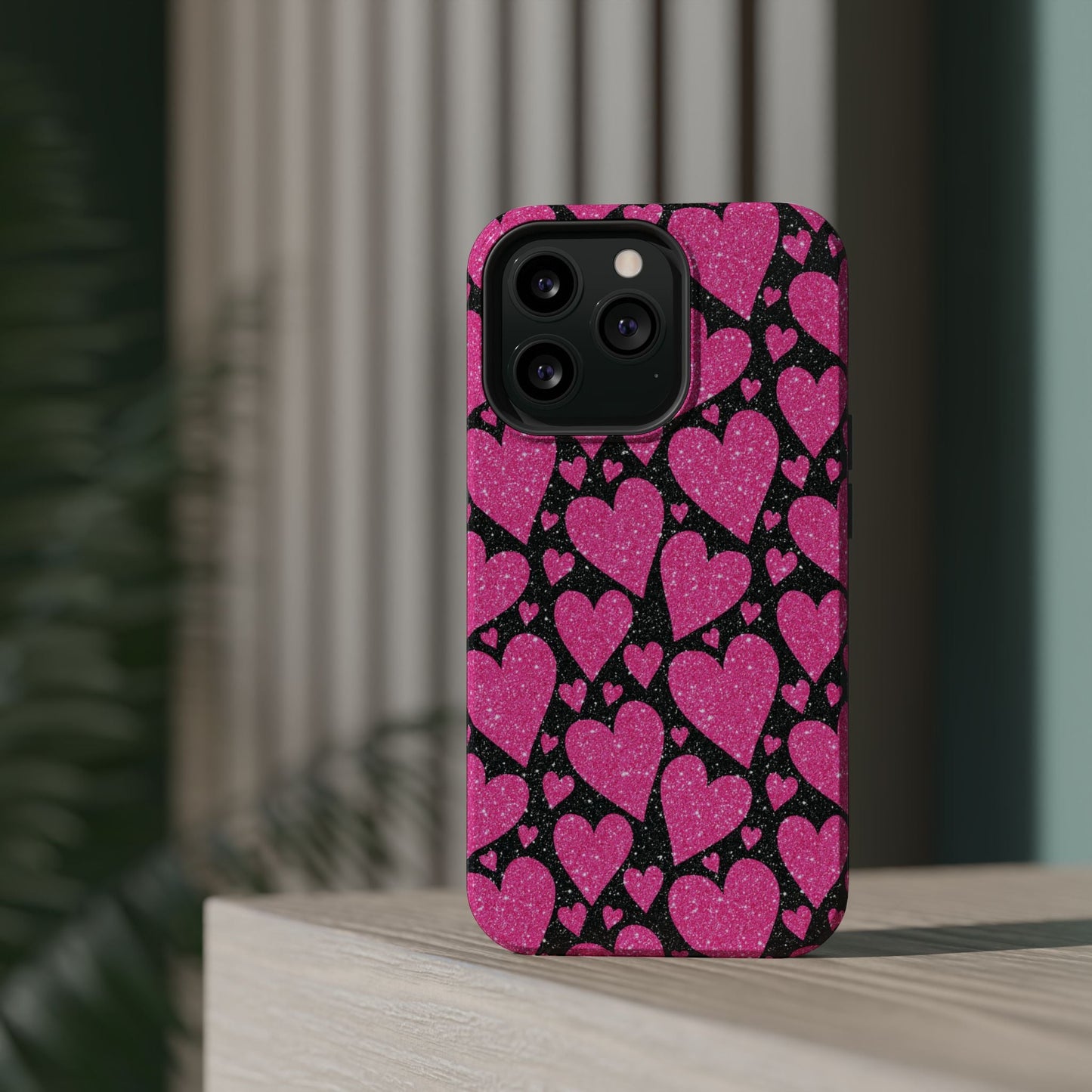Glitter Hearts MagSafe iPhone Case - BOGO Cases