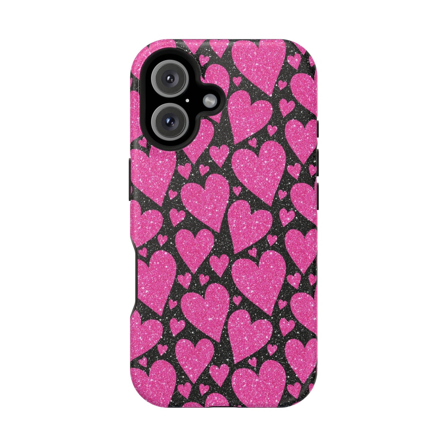 Glitter Hearts MagSafe iPhone Case - BOGO Cases