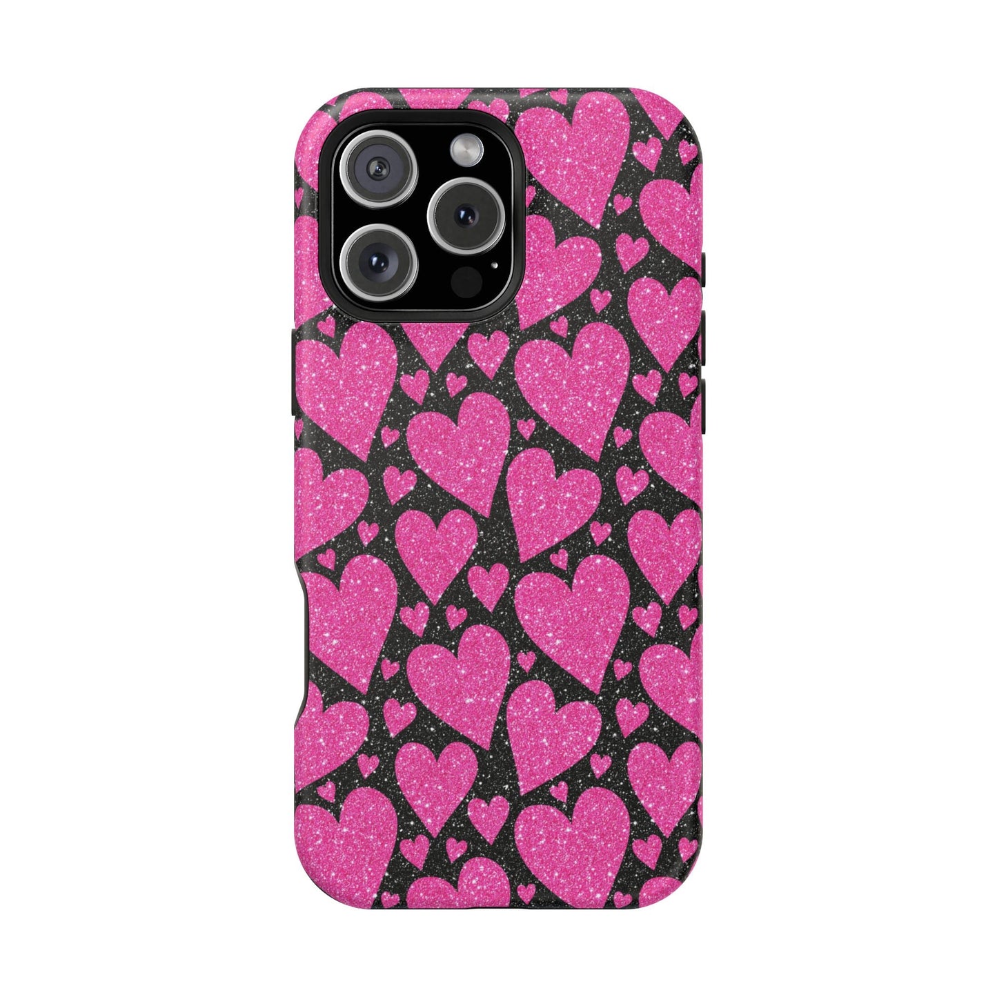 Glitter Hearts MagSafe iPhone Case - BOGO Cases