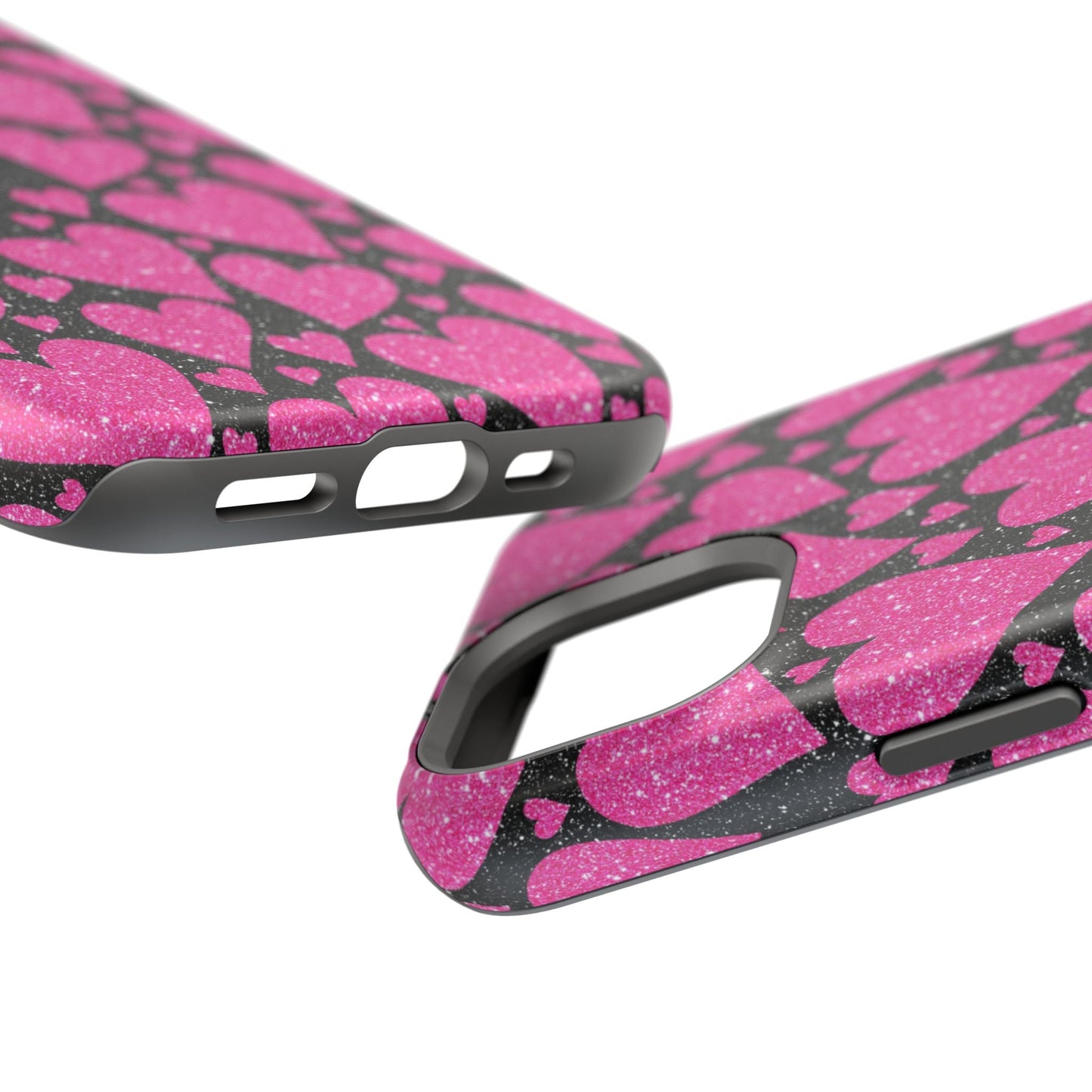 Glitter Hearts MagSafe iPhone Case - BOGO Cases