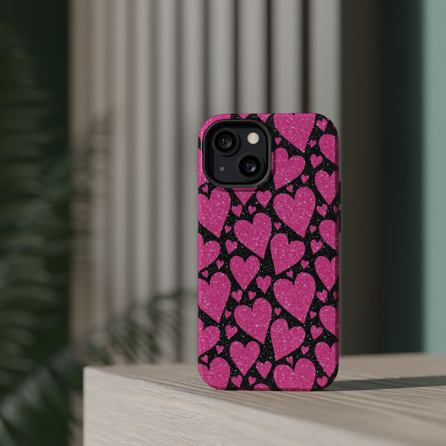 Glitter Hearts MagSafe iPhone Case - BOGO Cases