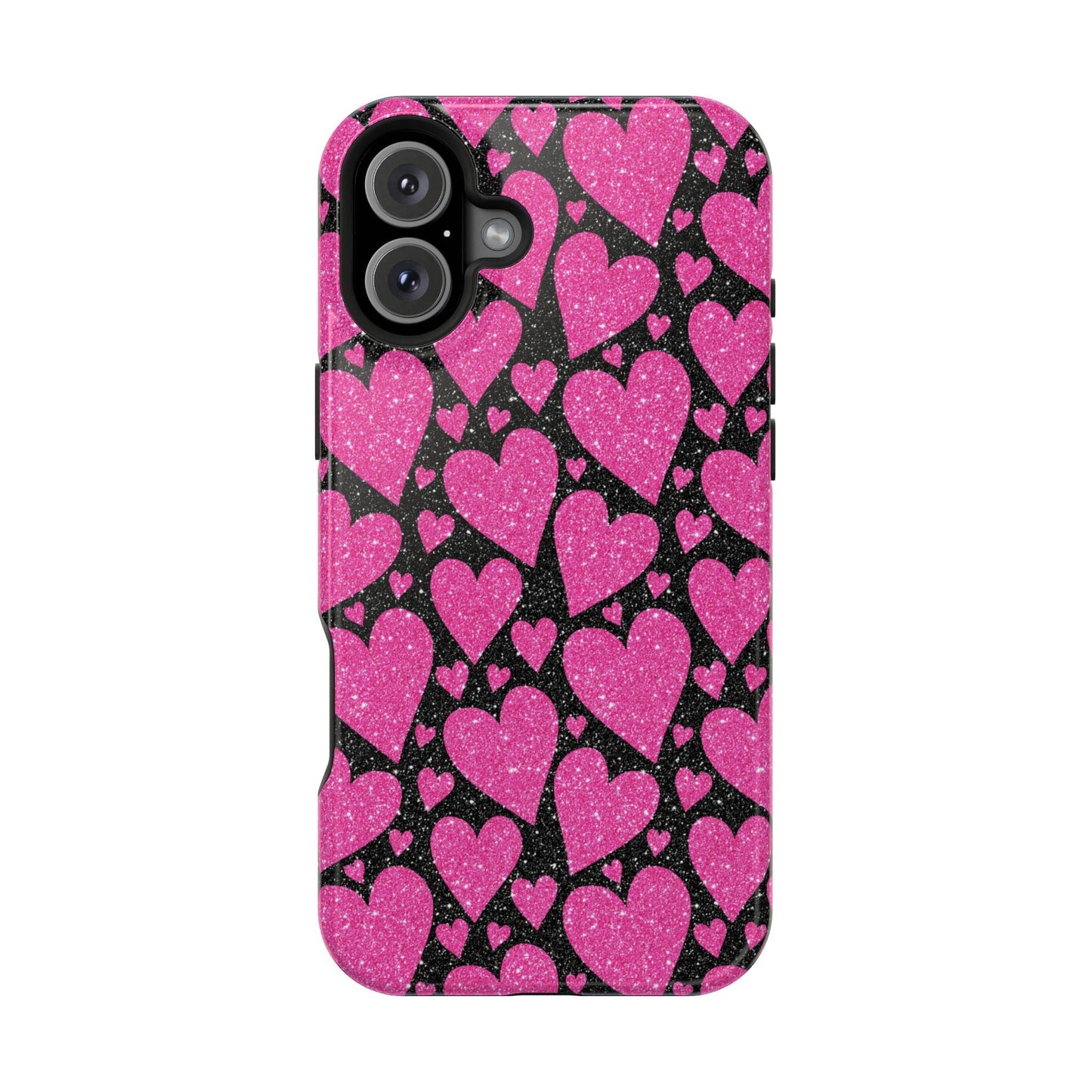 Glitter Hearts MagSafe iPhone Case - BOGO Cases