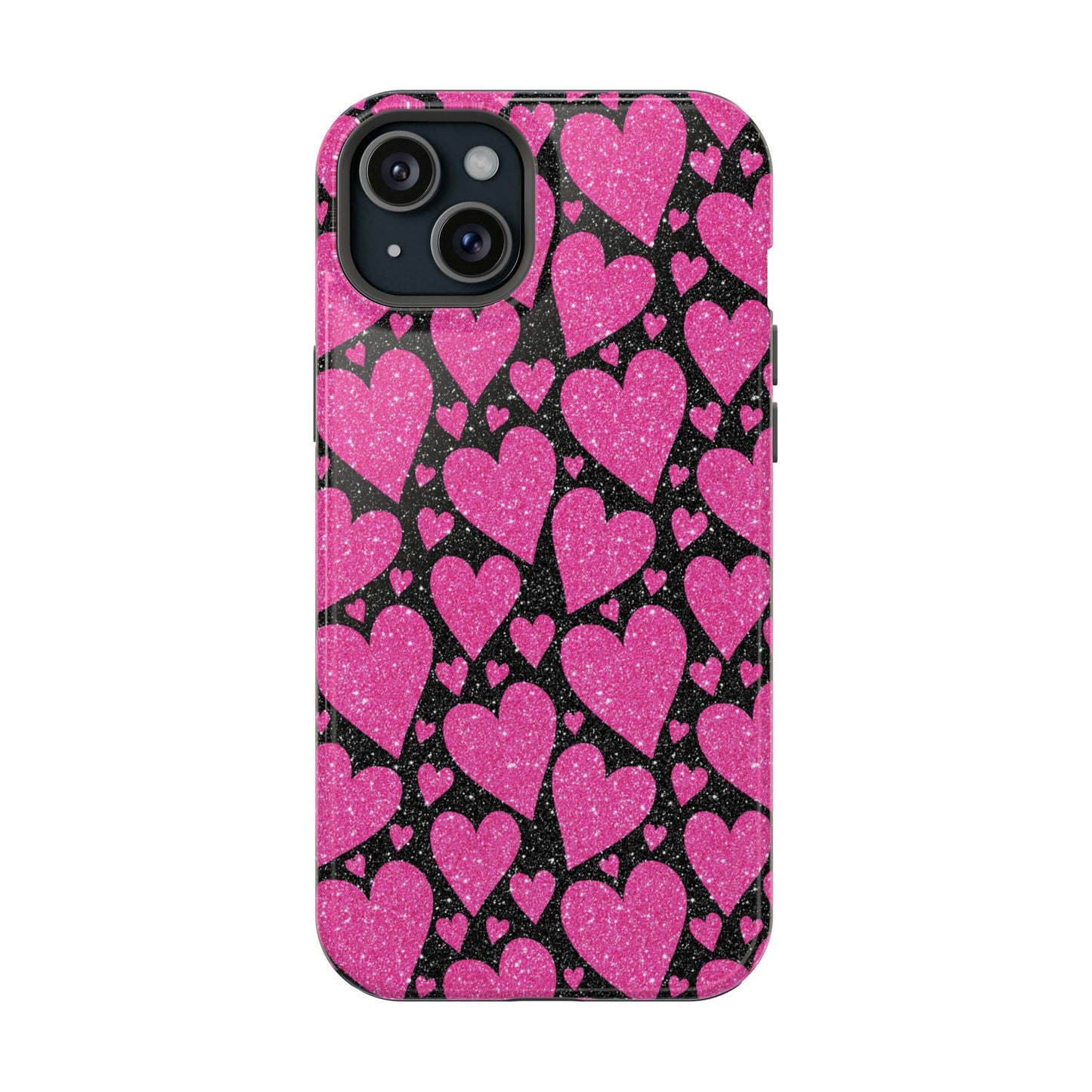 Glitter Hearts MagSafe iPhone Case - BOGO Cases