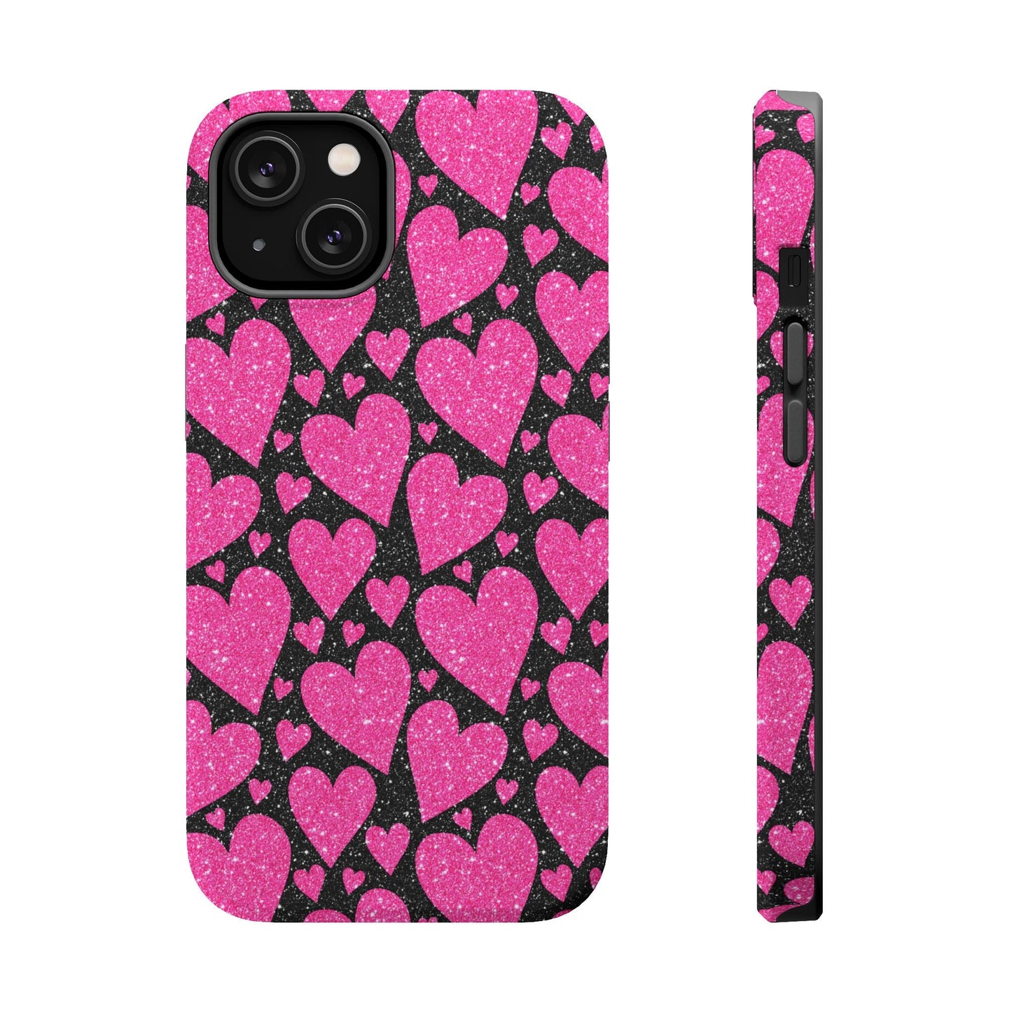 Glitter Hearts MagSafe iPhone Case - BOGO Cases