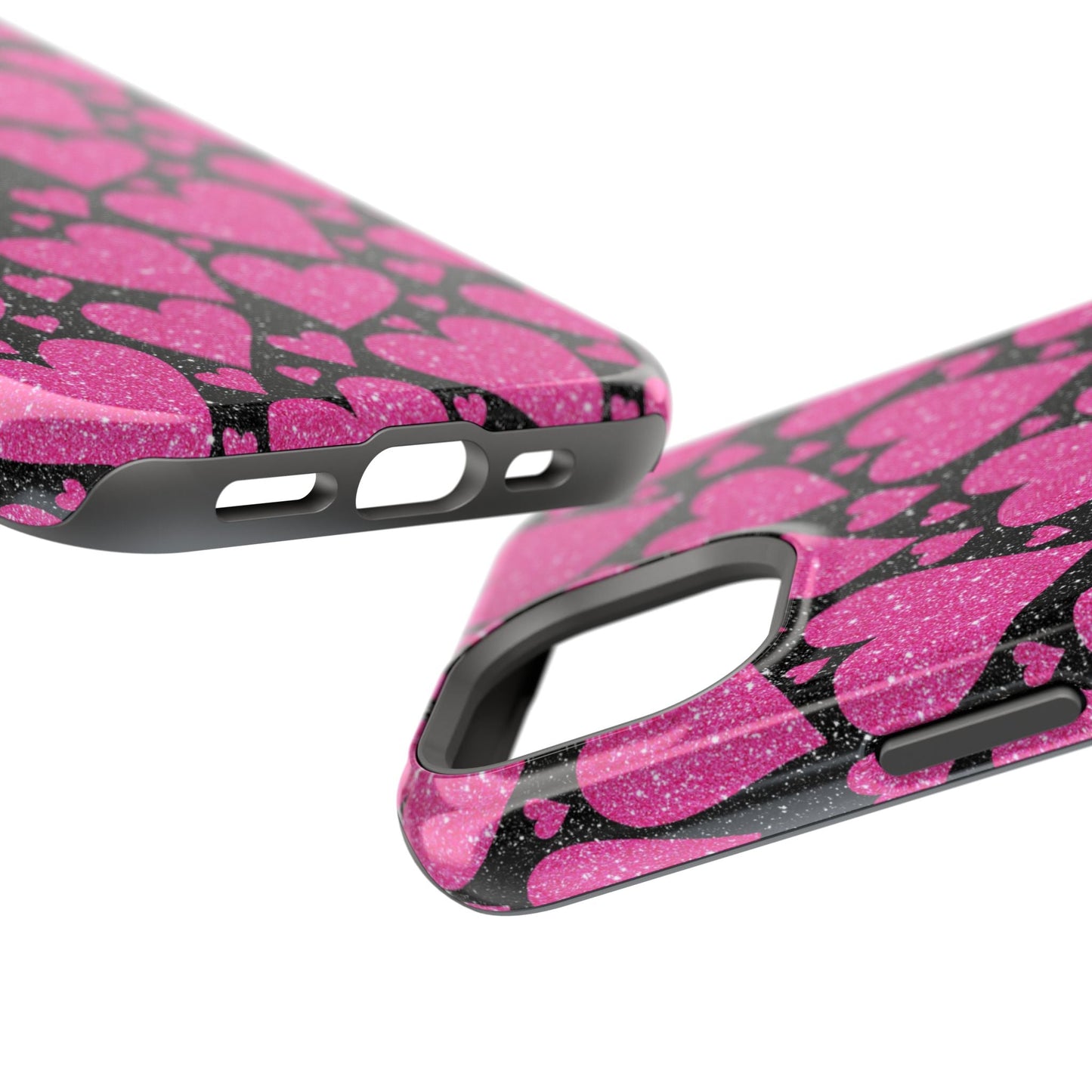 Glitter Hearts MagSafe iPhone Case - BOGO Cases