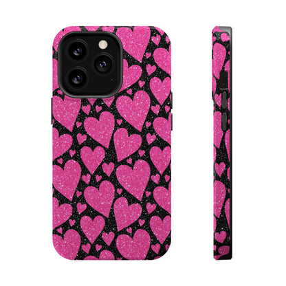 Glitter Hearts MagSafe iPhone Case - BOGO Cases