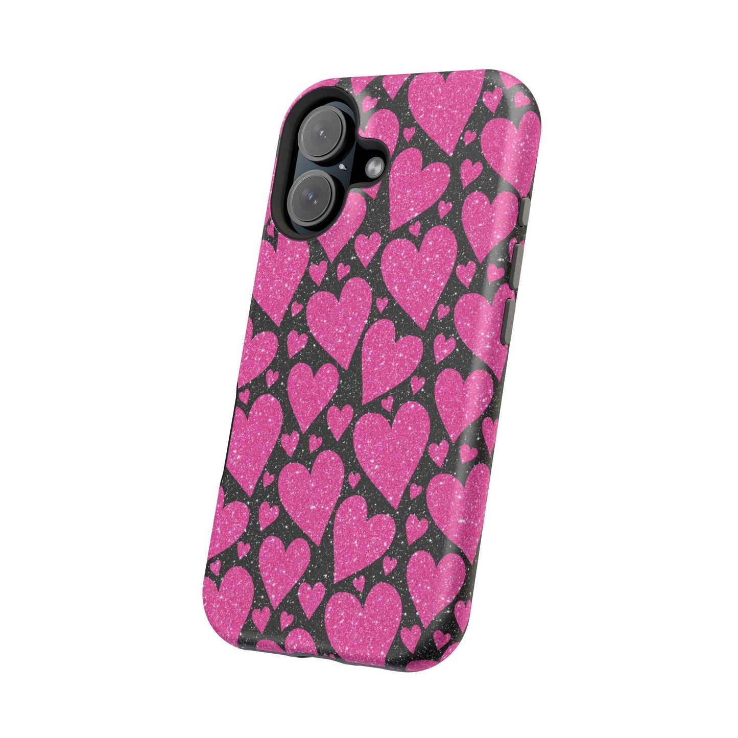 Glitter Hearts MagSafe iPhone Case - BOGO Cases