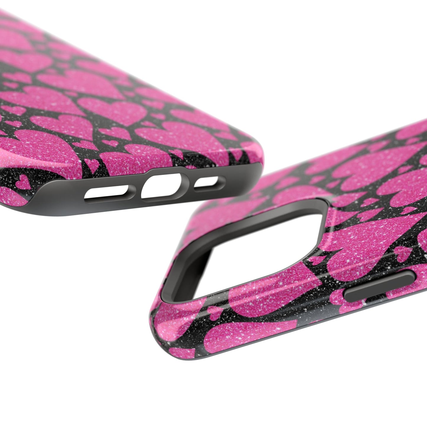 Glitter Hearts MagSafe iPhone Case - BOGO Cases