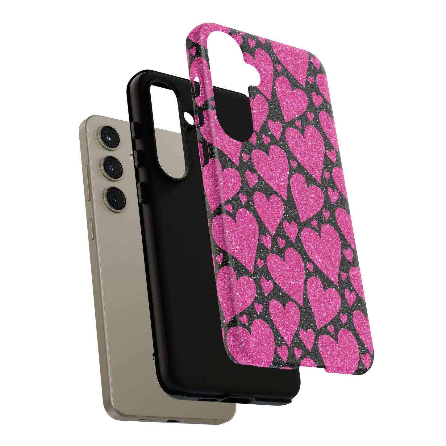 Glitter Hearts Samsung Galaxy Case - BOGO Cases
