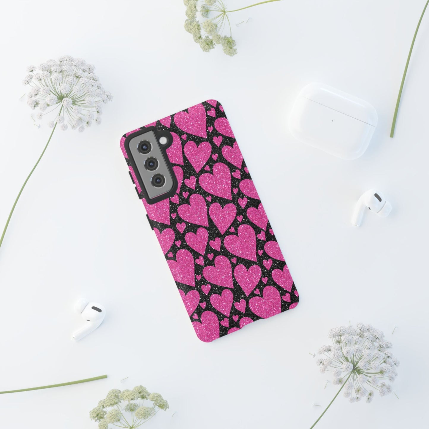 Glitter Hearts Samsung Galaxy Case - BOGO Cases