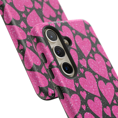 Glitter Hearts Samsung Galaxy Case - BOGO Cases