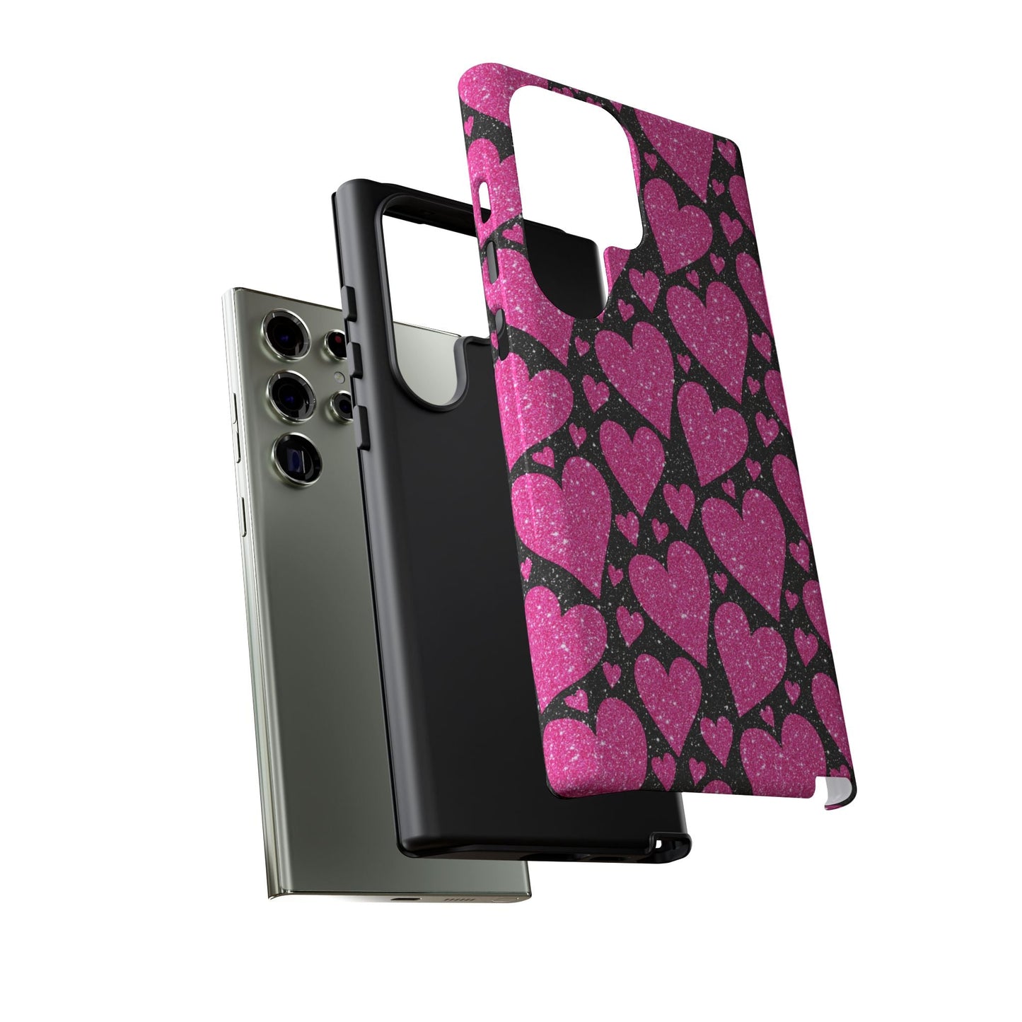 Glitter Hearts Samsung Galaxy Case - BOGO Cases