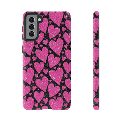 Glitter Hearts Samsung Galaxy Case - BOGO Cases