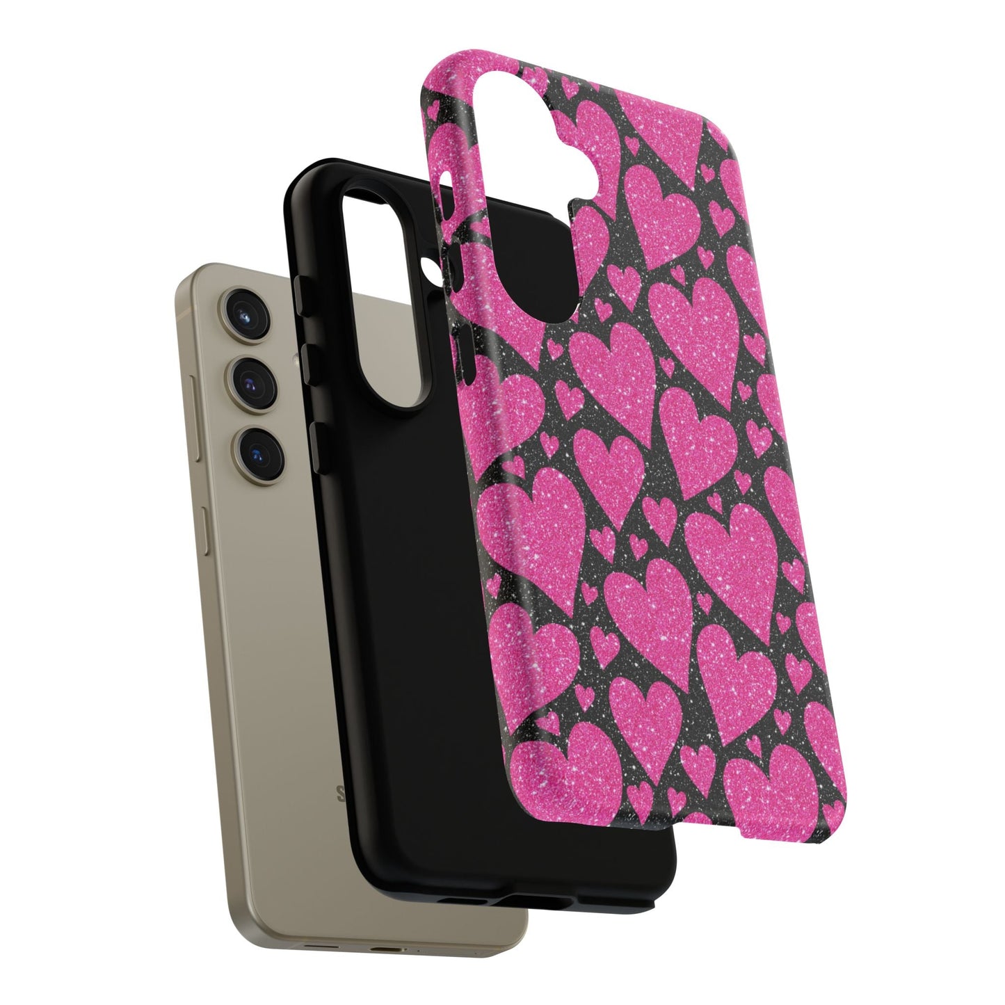 Glitter Hearts Samsung Galaxy Case - BOGO Cases