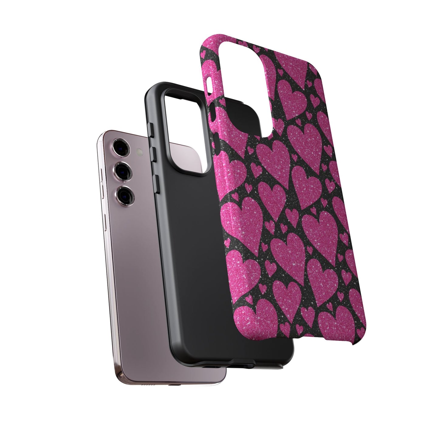 Glitter Hearts Samsung Galaxy Case - BOGO Cases