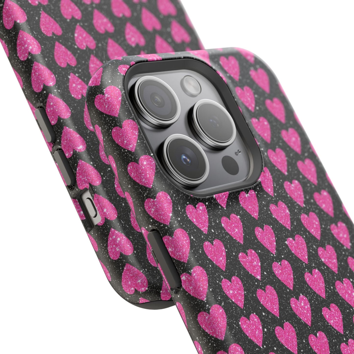 Glitter Pink Hearts MagSafe Case - BOGO Cases