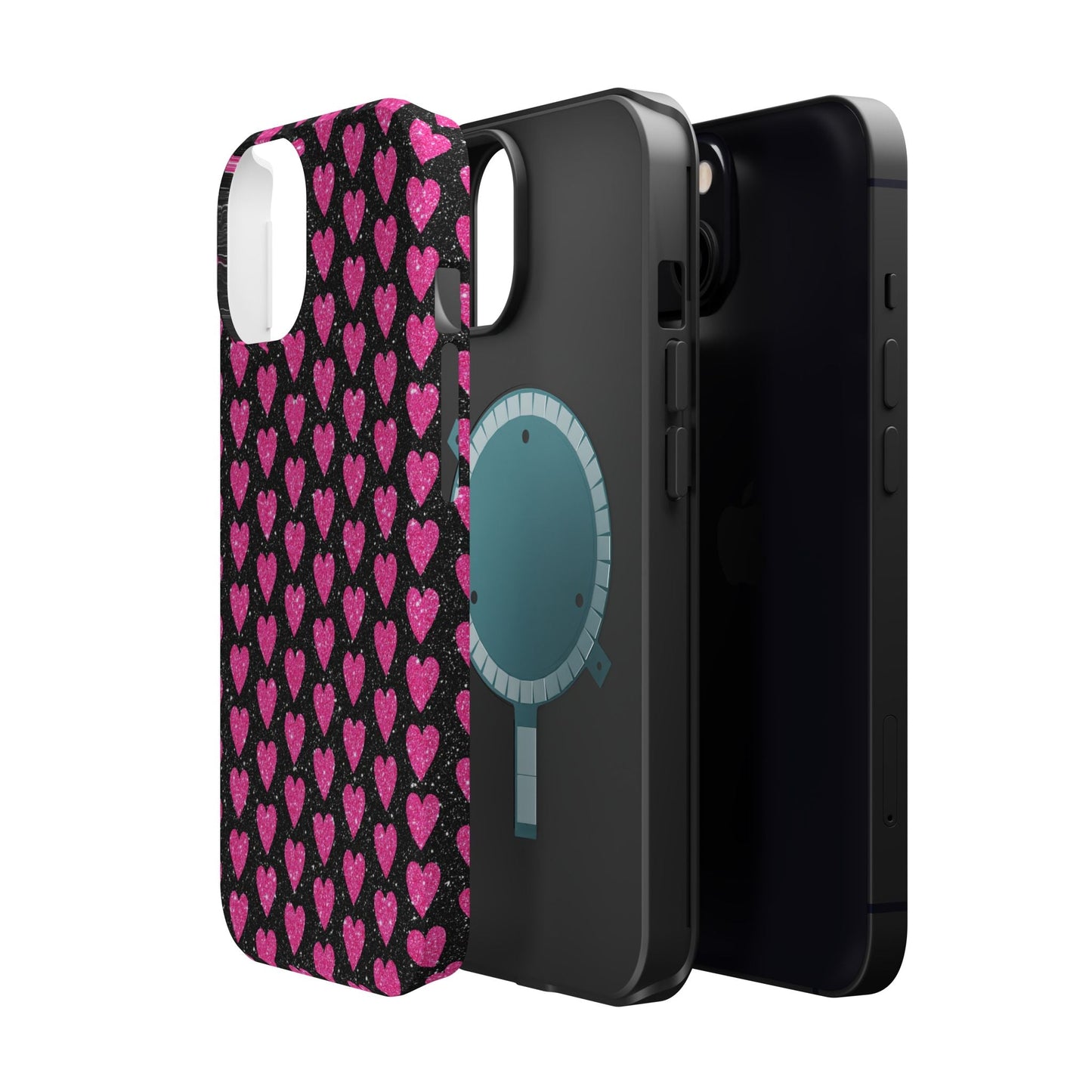 Glitter Pink Hearts MagSafe Case - BOGO Cases