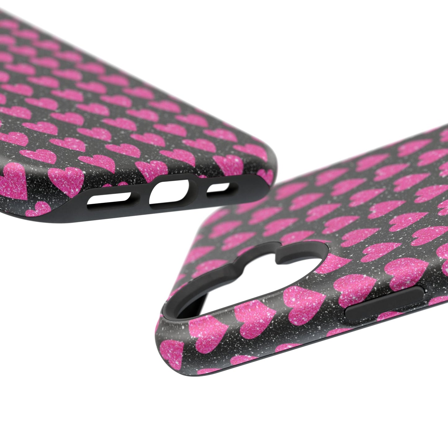 Glitter Pink Hearts MagSafe Case - BOGO Cases