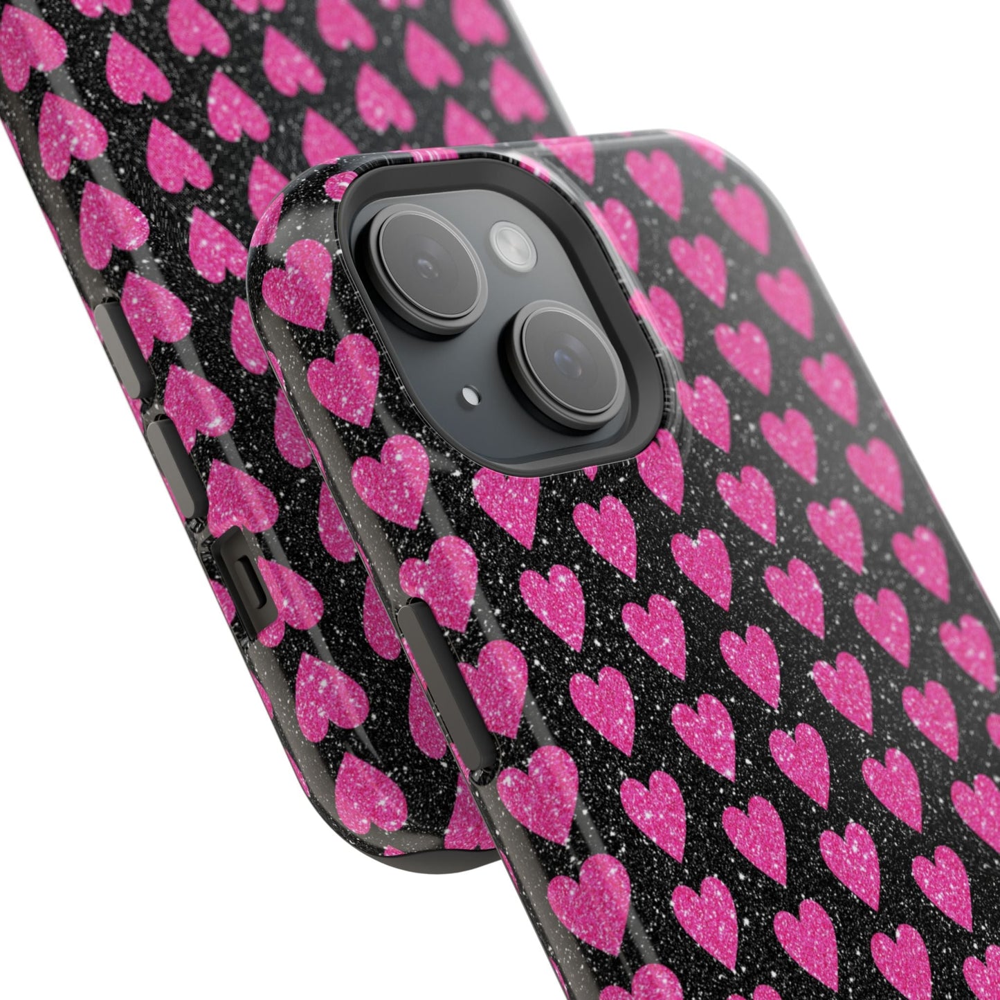 Glitter Pink Hearts MagSafe Case - BOGO Cases