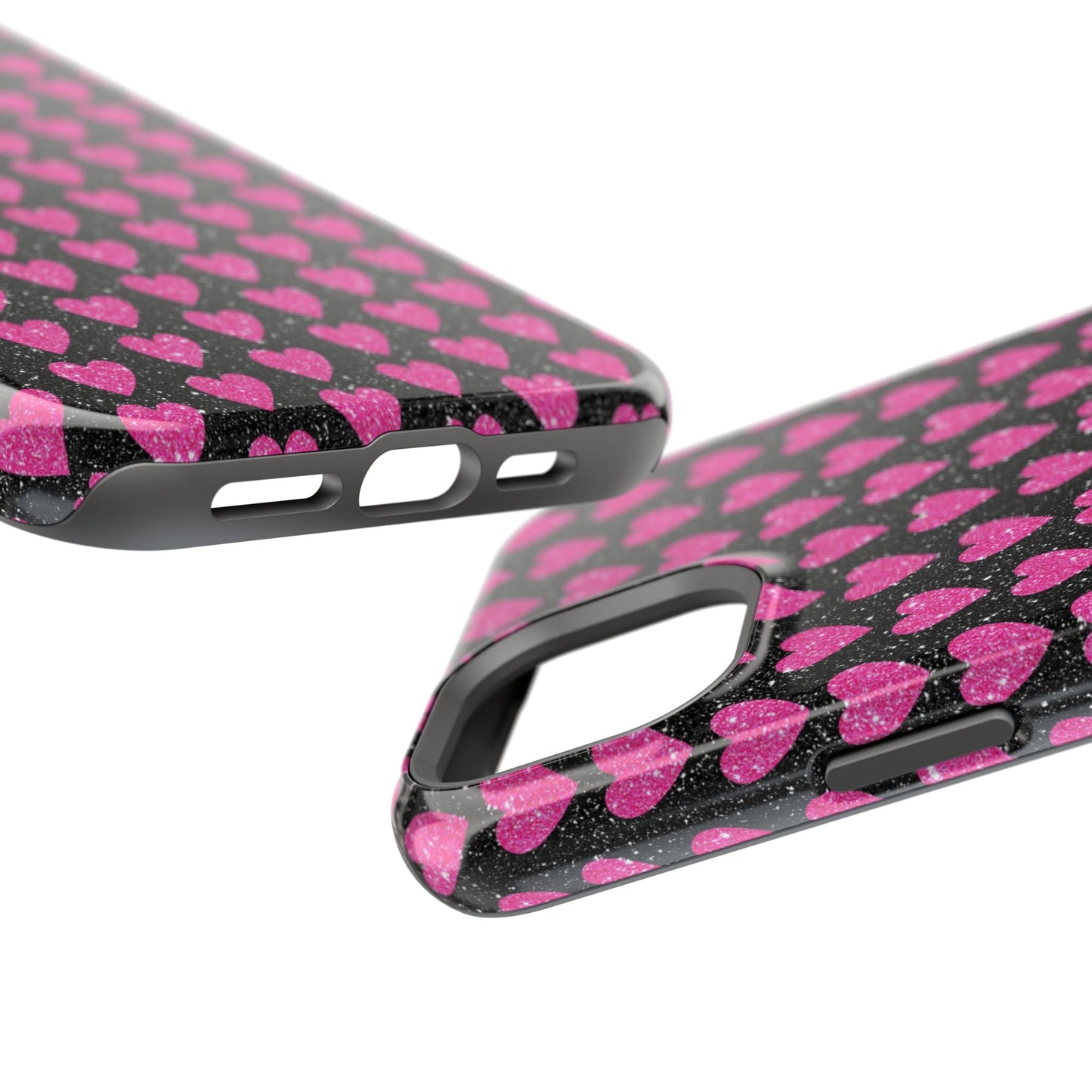 Glitter Pink Hearts MagSafe Case - BOGO Cases