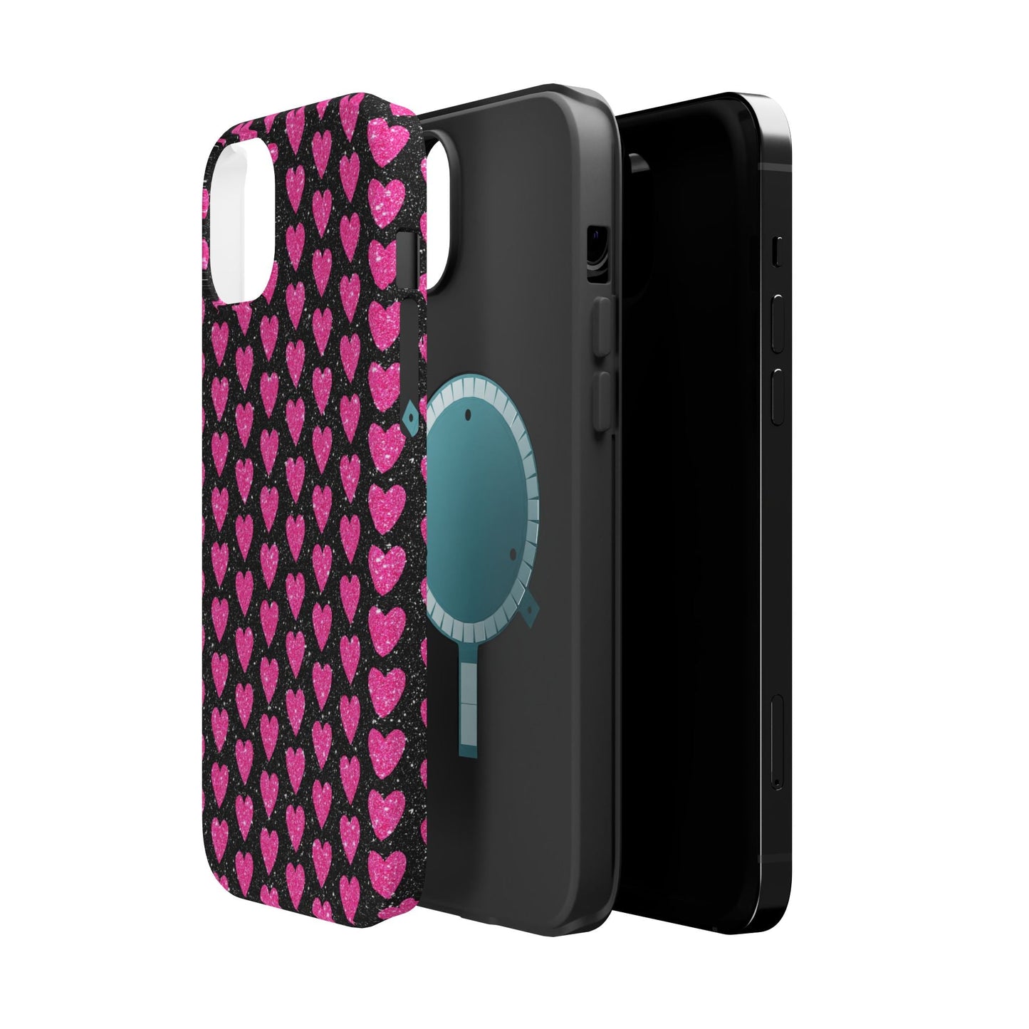 Glitter Pink Hearts MagSafe Case - BOGO Cases