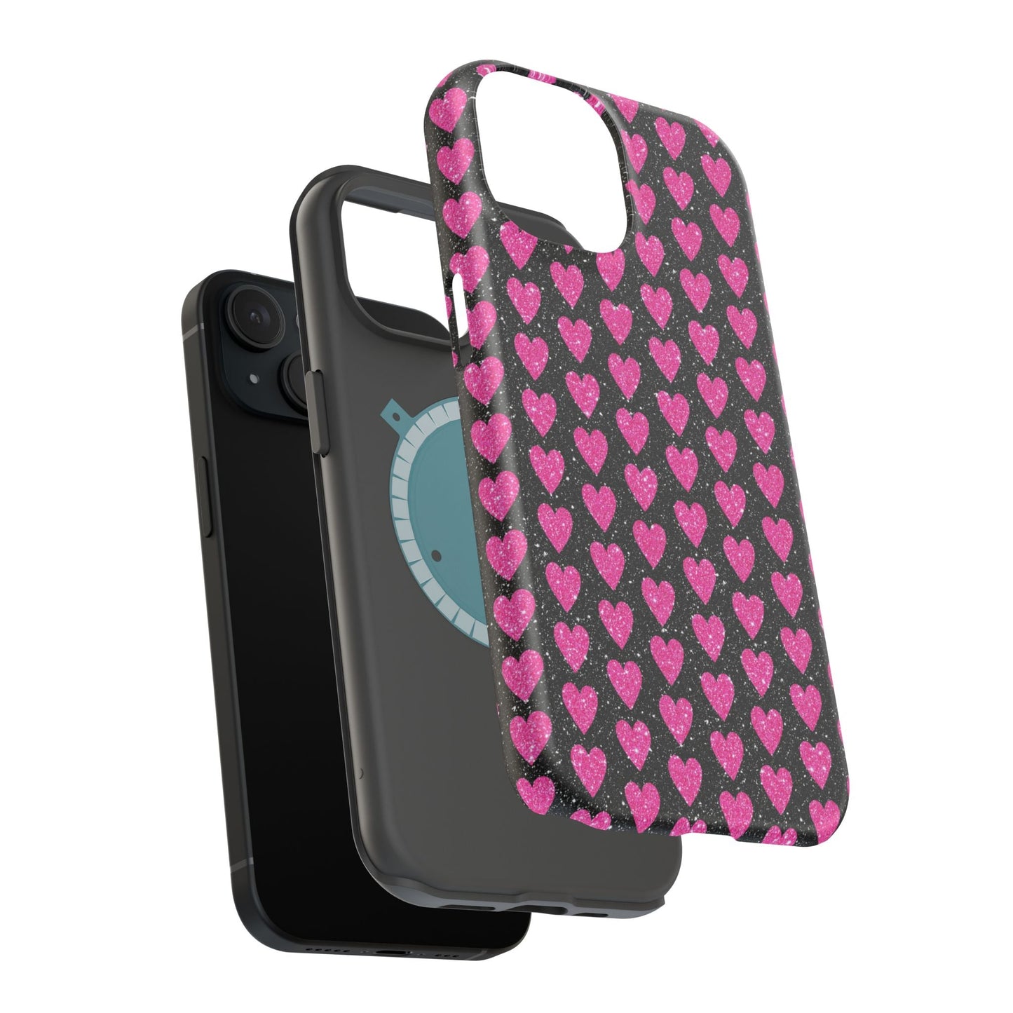 Glitter Pink Hearts MagSafe Case - BOGO Cases