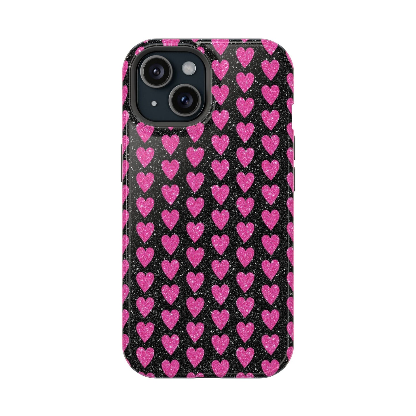 Glitter Pink Hearts MagSafe Case - BOGO Cases