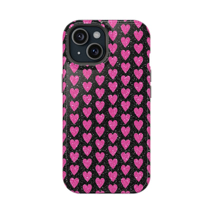 Glitter Pink Hearts MagSafe Case - BOGO Cases