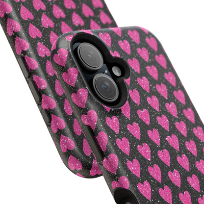 Glitter Pink Hearts MagSafe Case - BOGO Cases