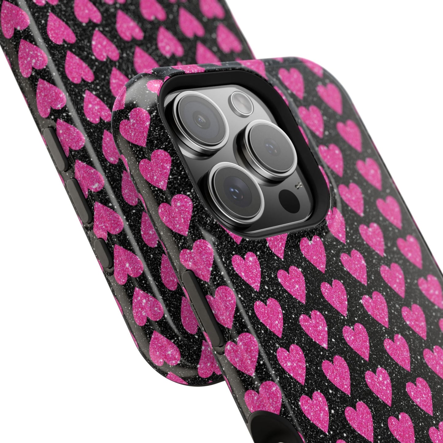 Glitter Pink Hearts MagSafe Case - BOGO Cases