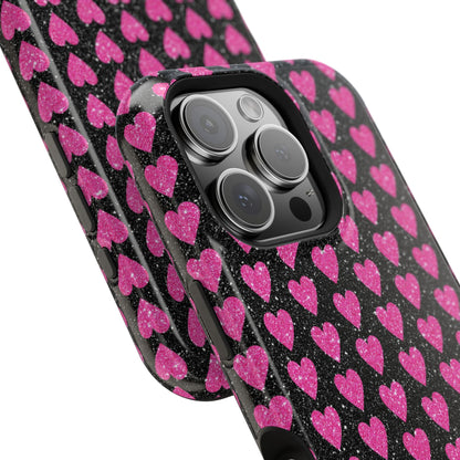 Glitter Pink Hearts MagSafe Case - BOGO Cases