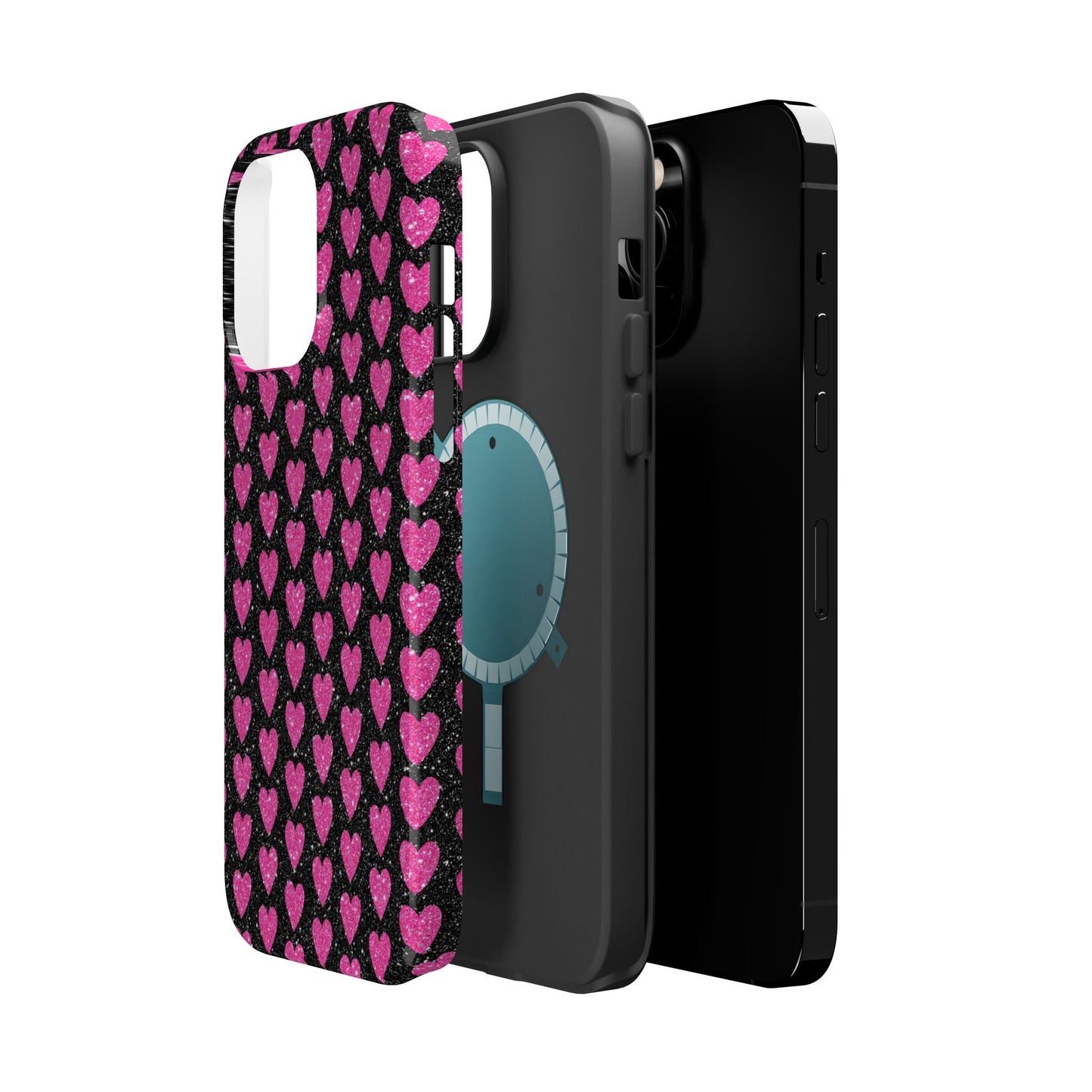 Glitter Pink Hearts MagSafe Case - BOGO Cases