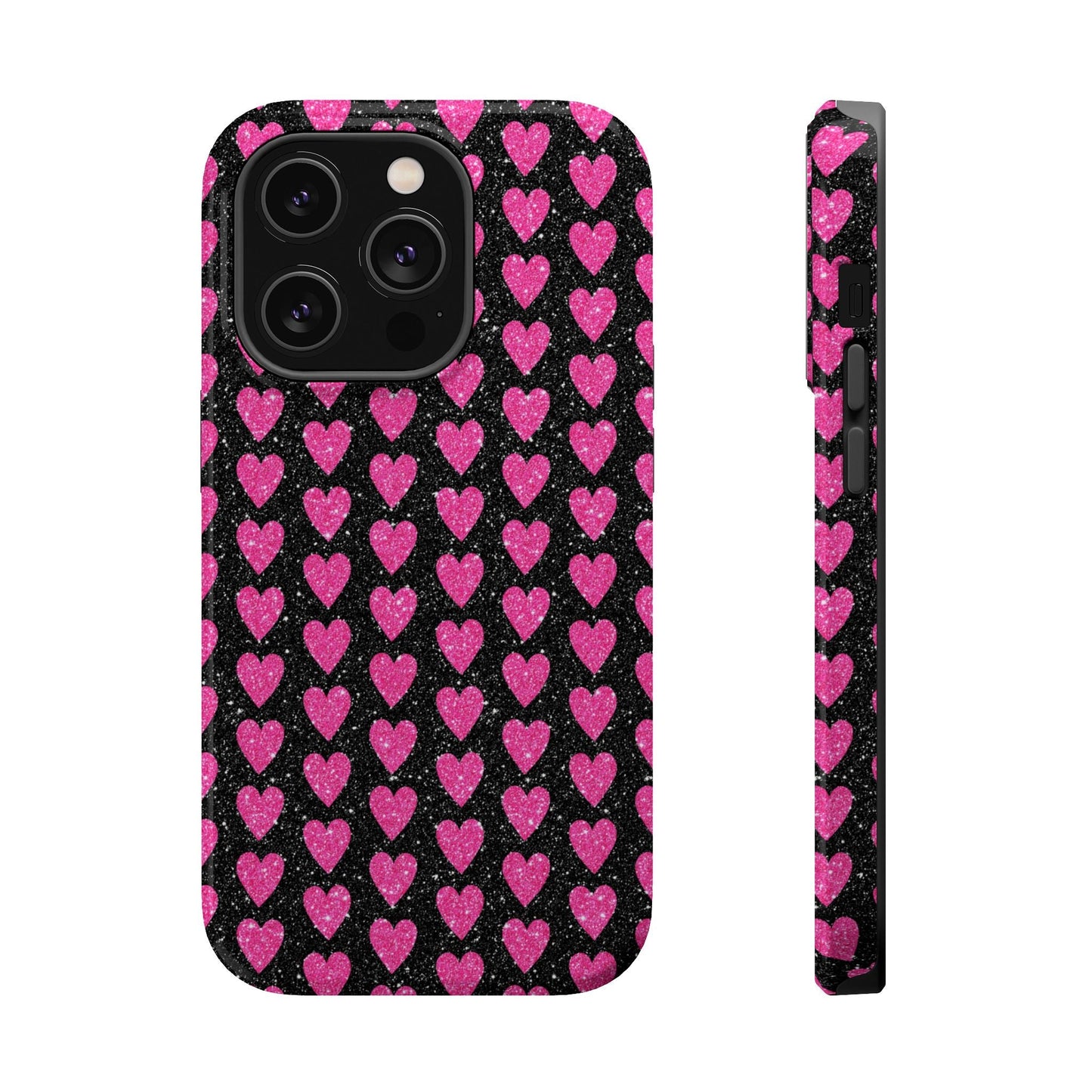 Glitter Pink Hearts MagSafe Case - BOGO Cases