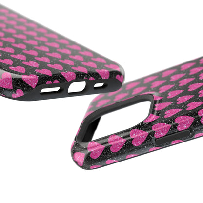 Glitter Pink Hearts MagSafe Case - BOGO Cases