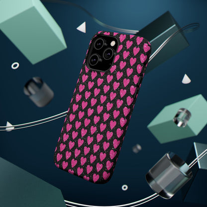 Glitter Pink Hearts MagSafe Case - BOGO Cases