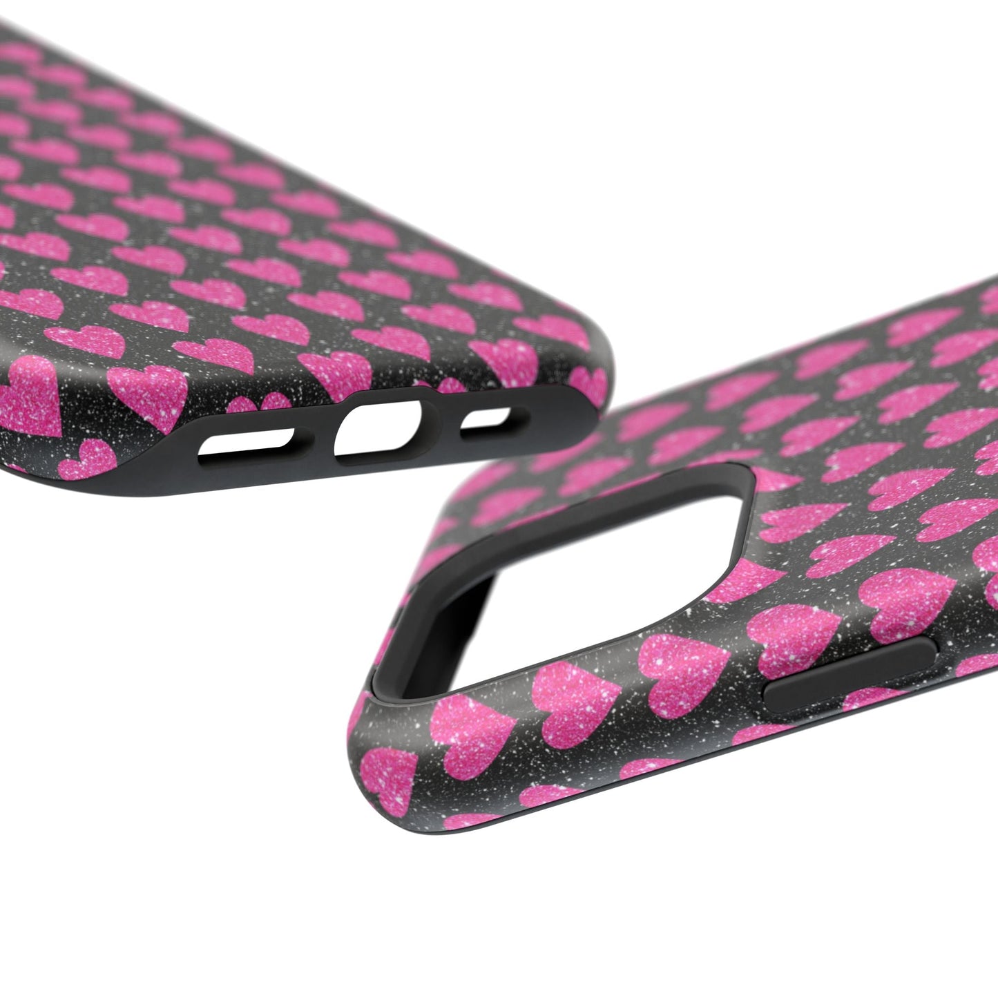 Glitter Pink Hearts MagSafe Case - BOGO Cases