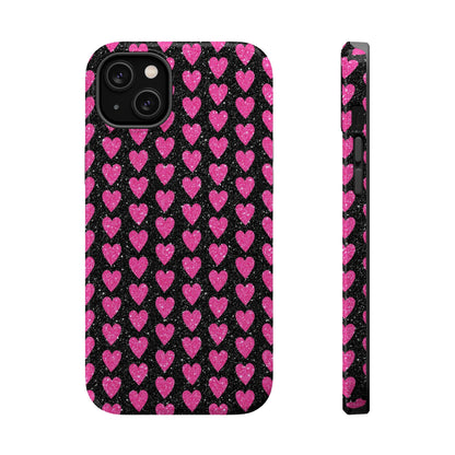 Glitter Pink Hearts MagSafe Case - BOGO Cases