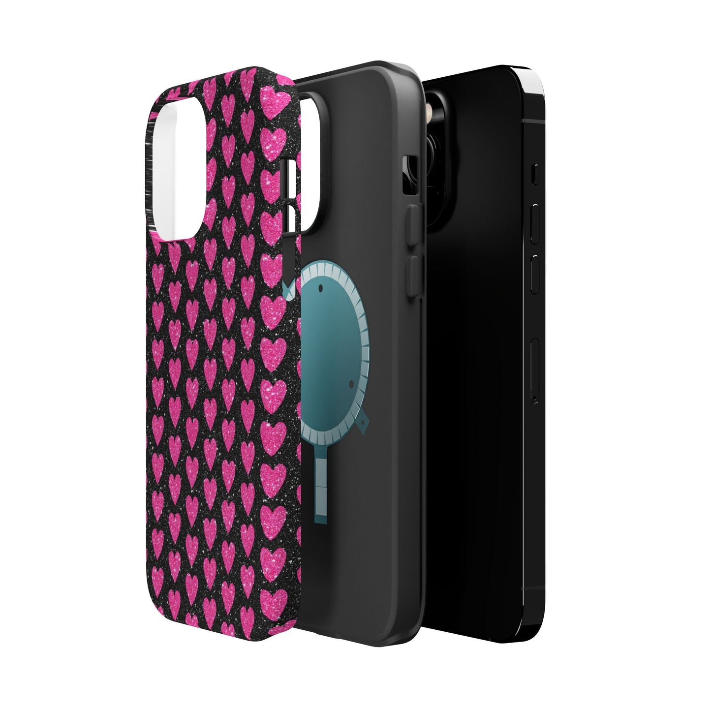 Glitter Pink Hearts MagSafe Case - BOGO Cases
